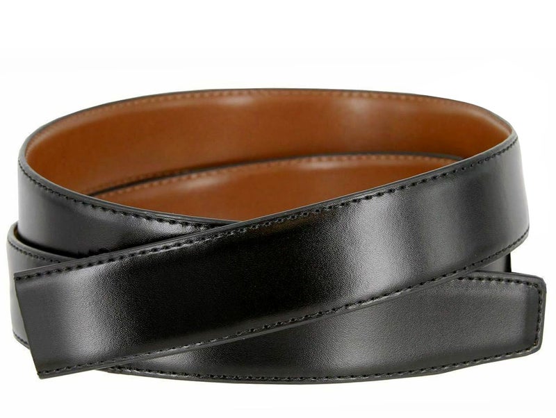 Belts.com 160502 Reversible Belt Strap Replacement Genuine Leather Dress Belt Strap, 1-1/8" (30mm) Wide (Black/Tan, 38) - Image 2